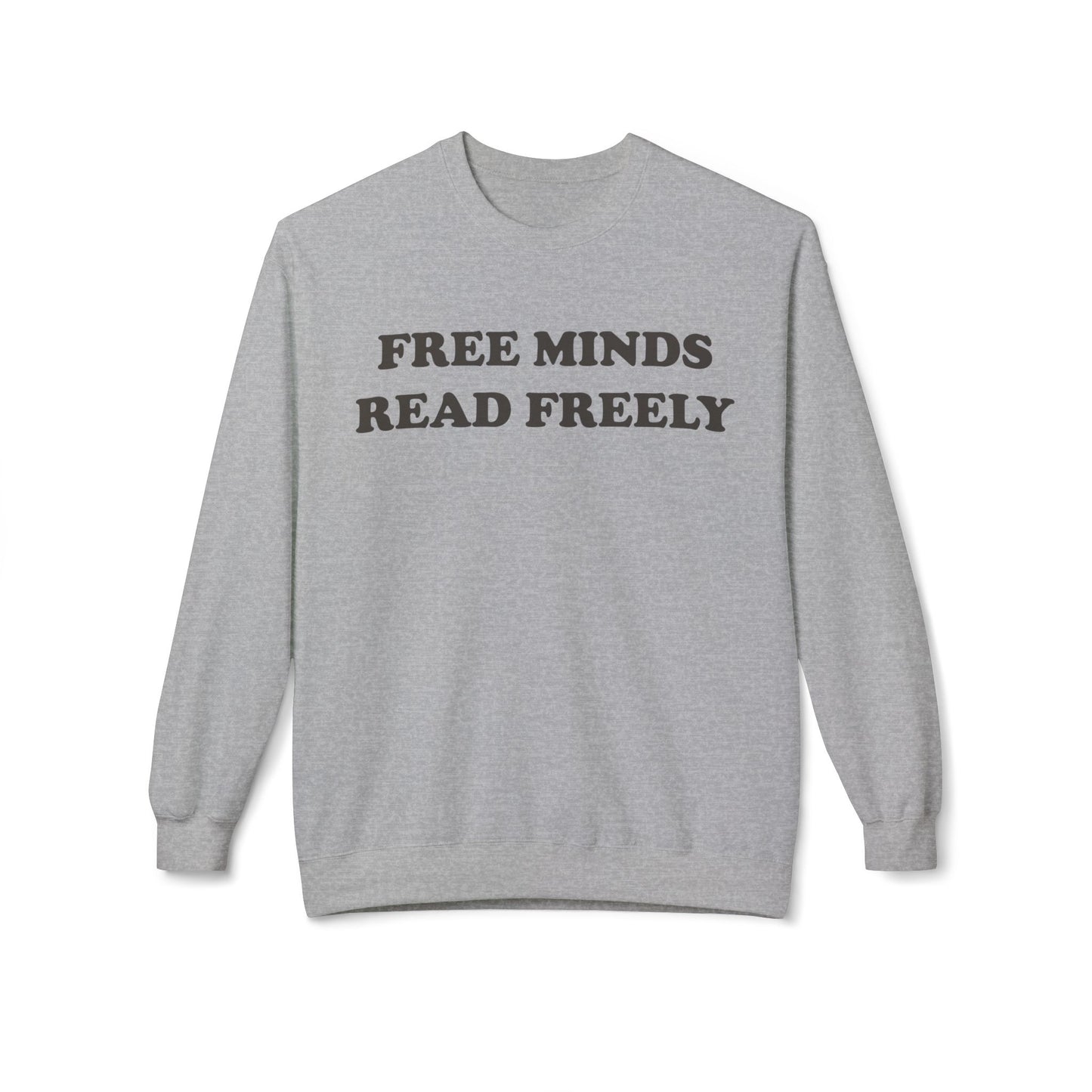 Free Minds Read Freely Unisex Midweight Softstyle Fleece Crewneck Sweatshirt