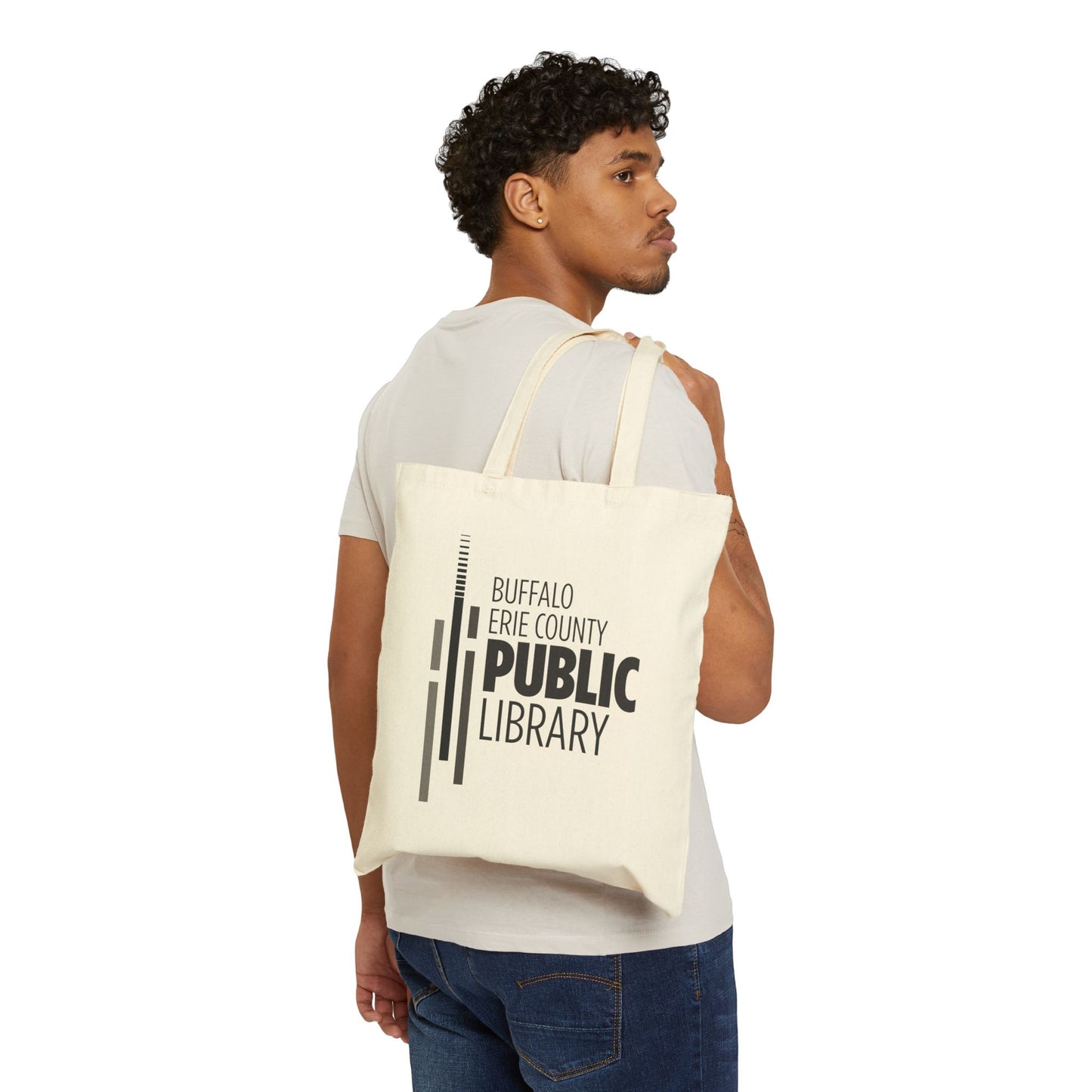 Greyscale Library Canvas Tote Bag