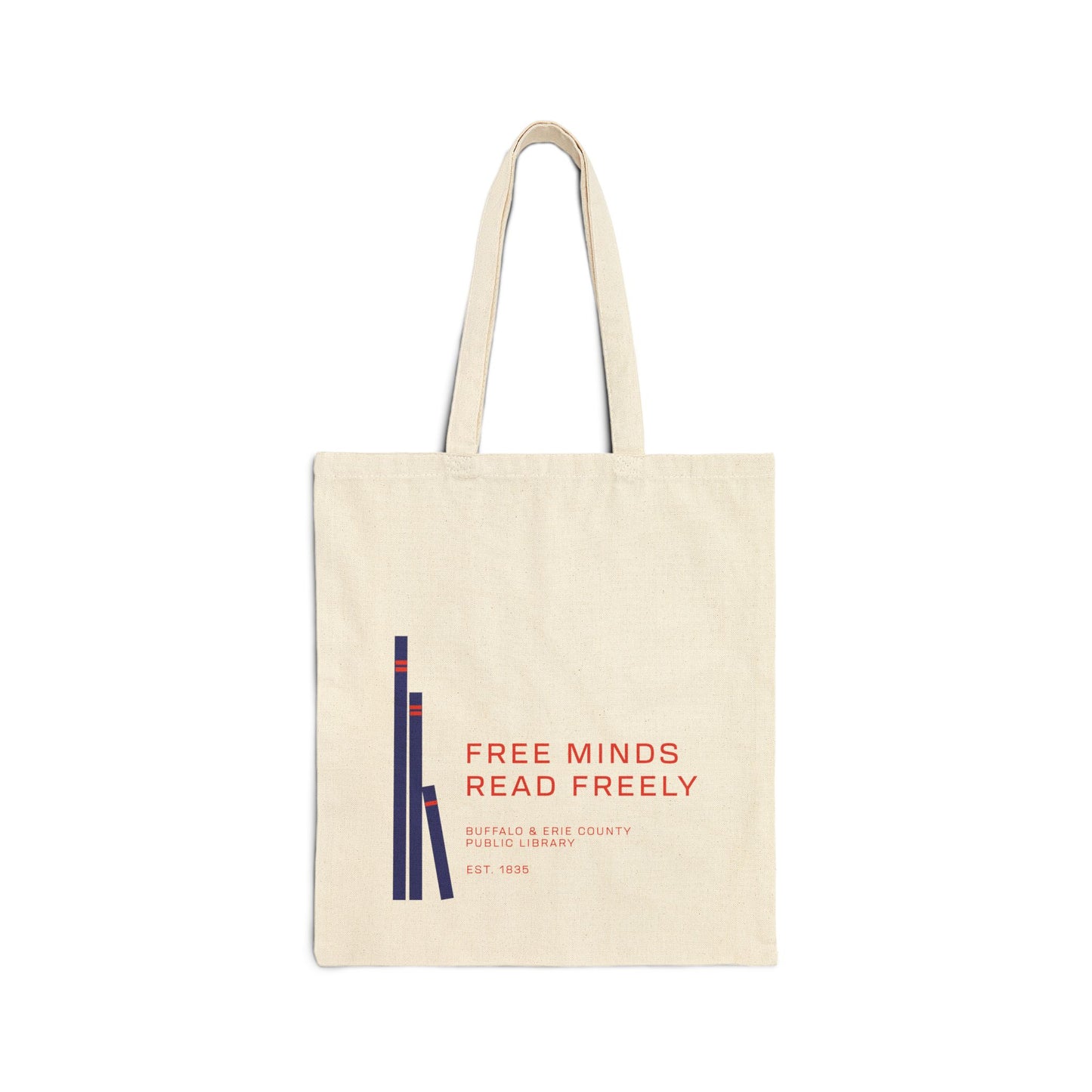 Double-Sided Central Library Retro Canvas Tote