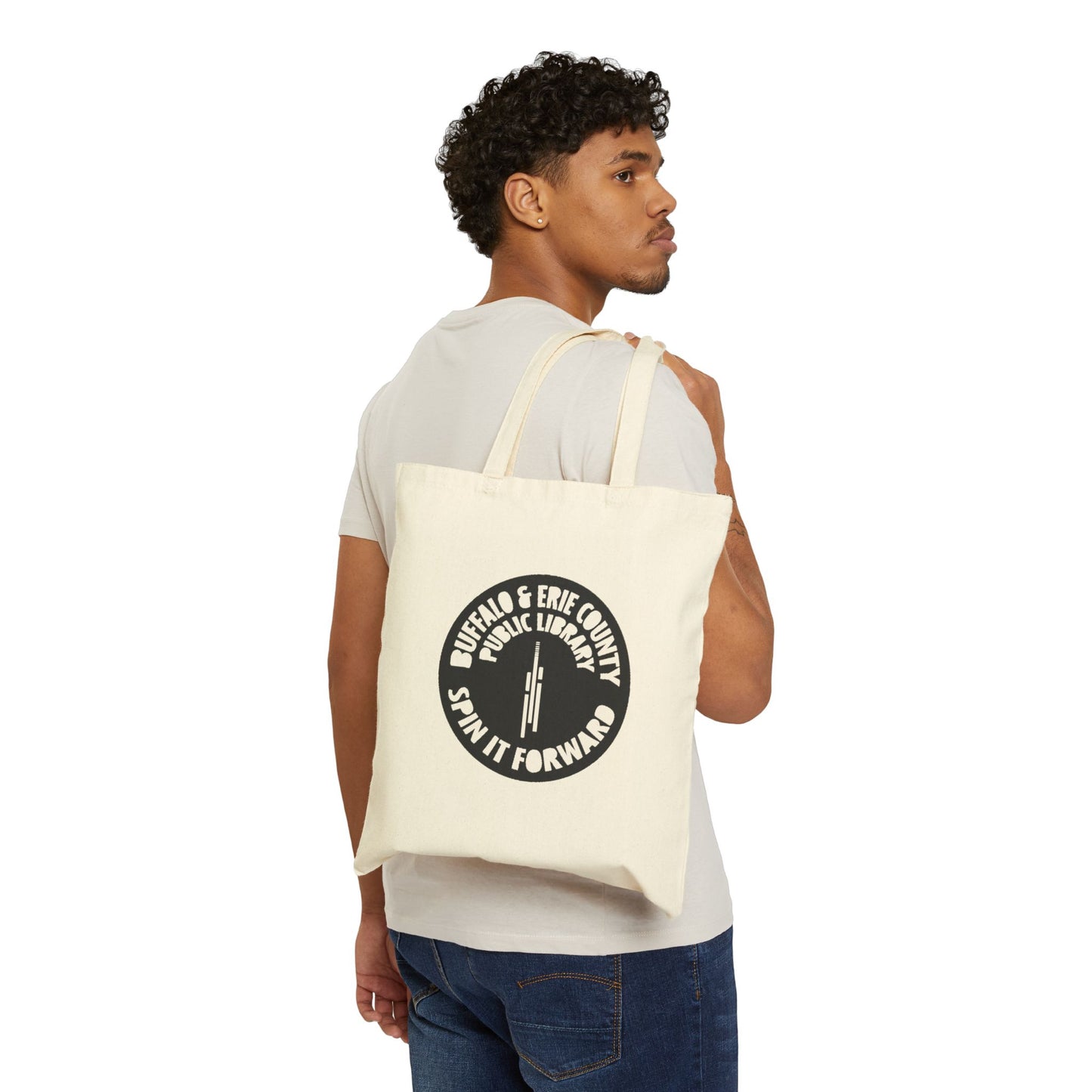 Double-Sided Spin It Forward Cotton Canvas Tote