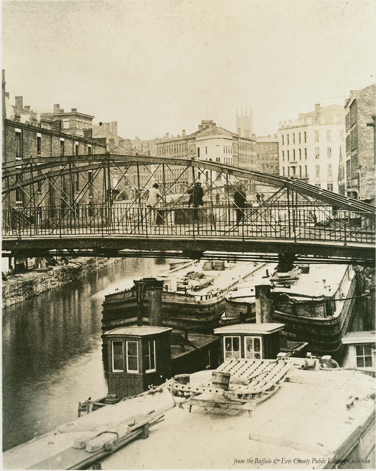 Looking from the Lake Street Bridge over Commercial Slip