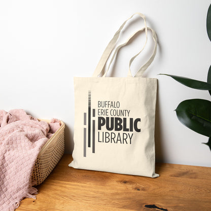 Greyscale Library Canvas Tote Bag