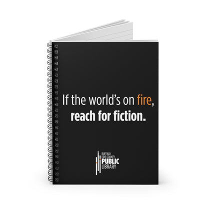 World on Fire Spiral Notebook - Ruled Line