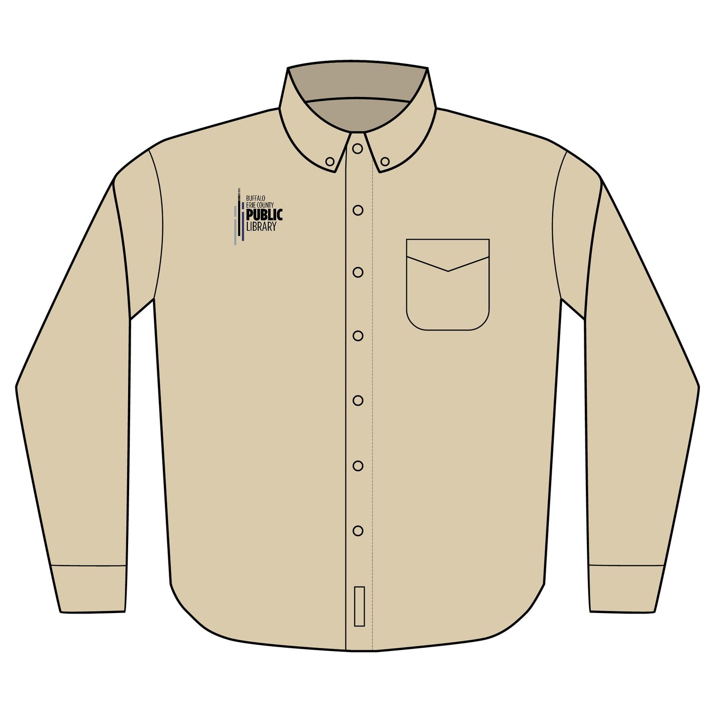 Library Logo Port Authority® Unisex Long Sleeve Shirt (Embroidery)