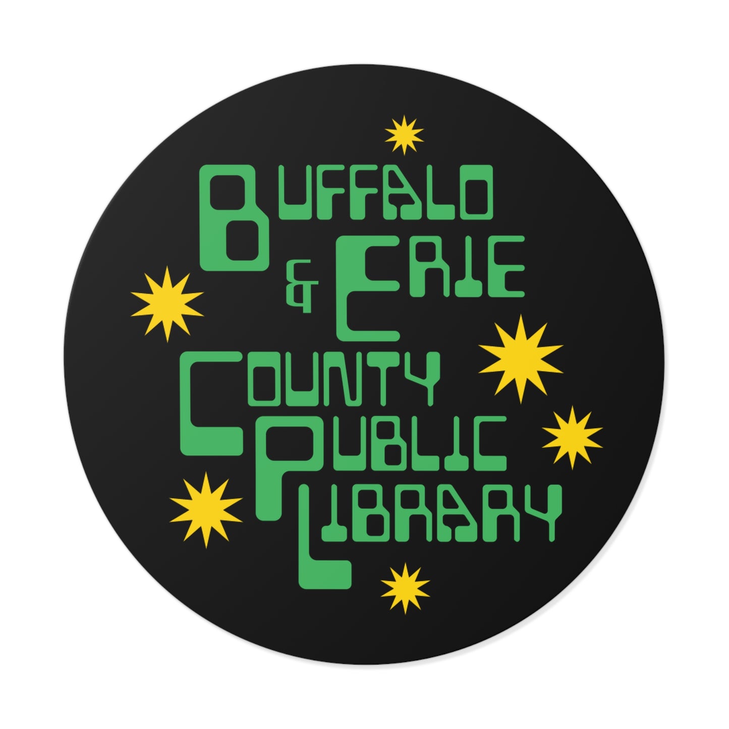 Round Vinyl Sticker - Retro Daisy