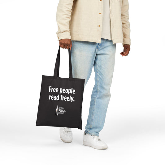 Free People Read Freely Cotton Canvas Tote Bag