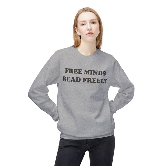 Free Minds Read Freely Unisex Midweight Softstyle Fleece Crewneck Sweatshirt