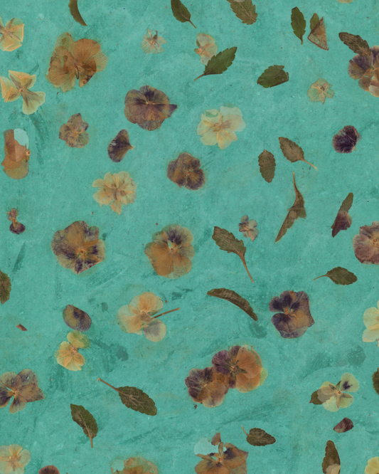 AP Gorny Print: Teal Flower Endpage