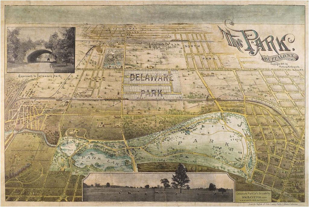 “The Park,” Buffalo, NY Delaware Park lots for Sale, 1891 Buffalo